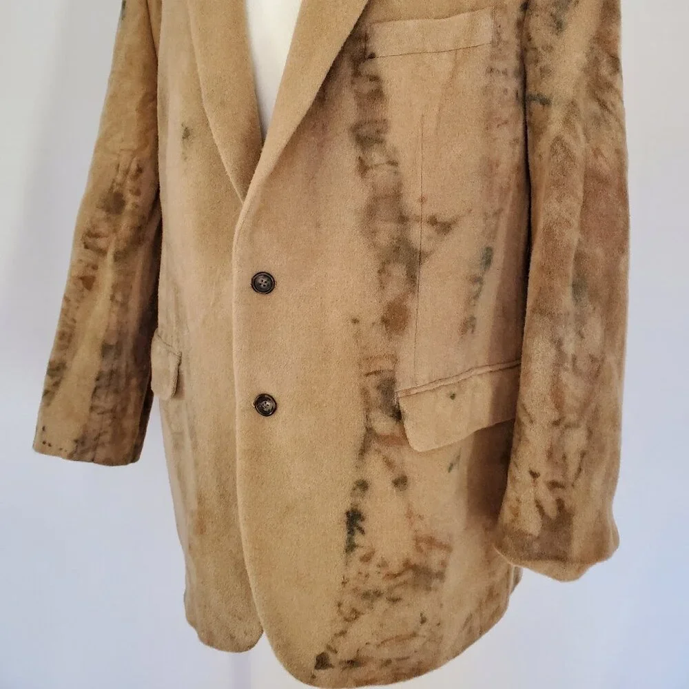 Ralph Lauren Loro Piana cowboy camel wool blazer camo green brown tan gray 46 L